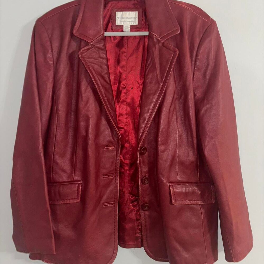American-vintage Women's Red and Burgundy Jacket